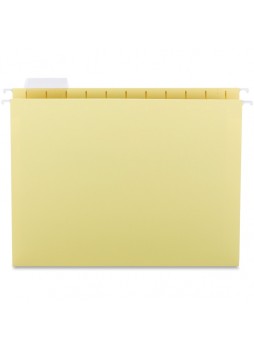 Letter - 8.50" Width x 11" Sheet Size - 1/5 Tab Cut - Yellow - Recycled - 25 / Box - sprsp5215yel